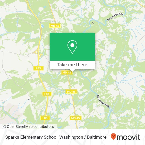 Sparks Elementary School map