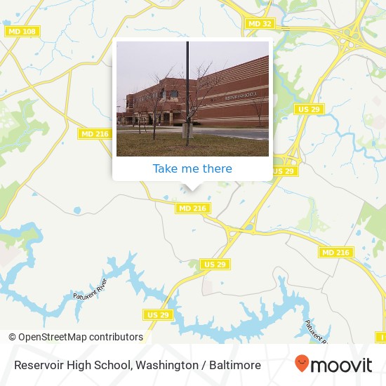 Reservoir High School map