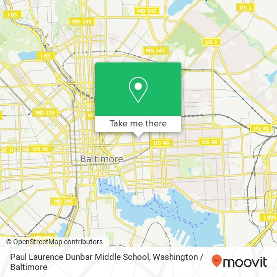 Paul Laurence Dunbar Middle School map