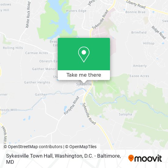 Sykesville Town Hall map