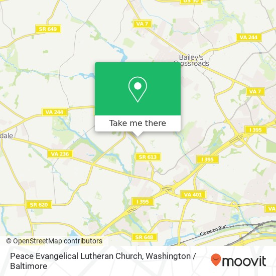 Peace Evangelical Lutheran Church map