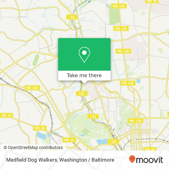 Mapa de Medfield Dog Walkers