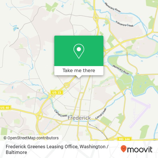 Frederick Greenes Leasing Office map