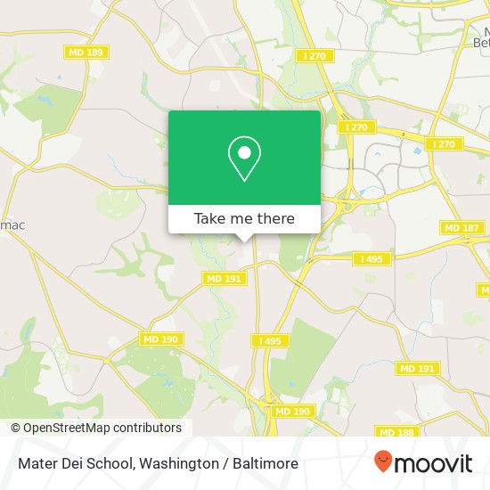 Mater Dei School map