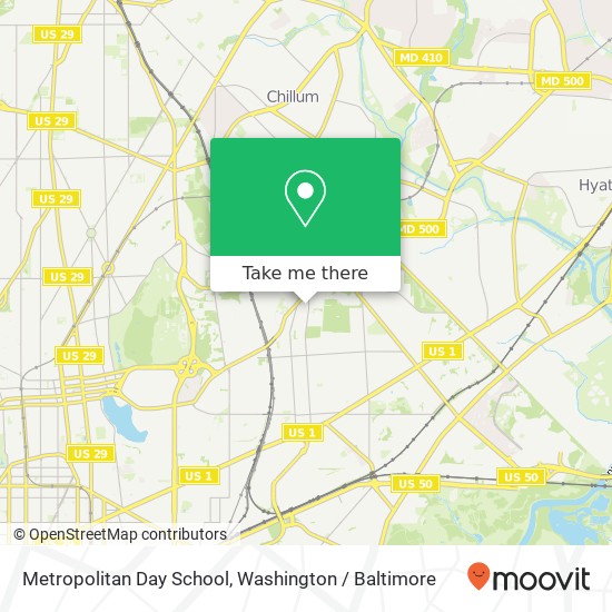 Metropolitan Day School map