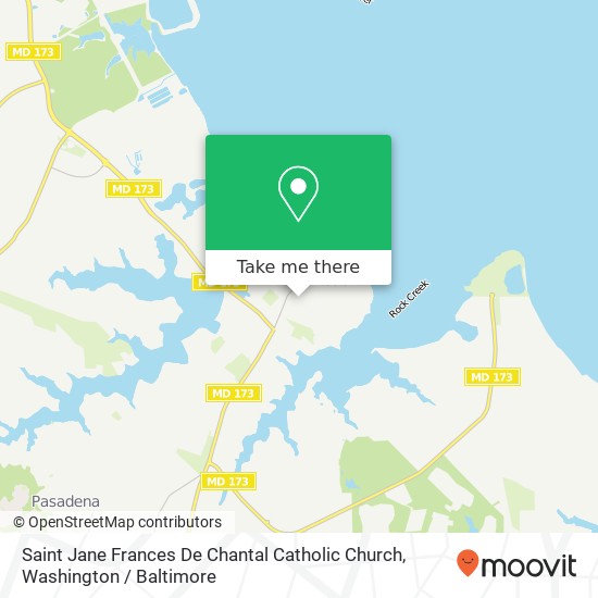 Saint Jane Frances De Chantal Catholic Church map