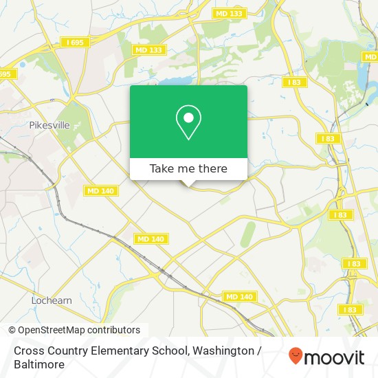 Mapa de Cross Country Elementary School