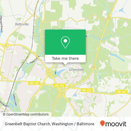 Mapa de Greenbelt Baptist Church