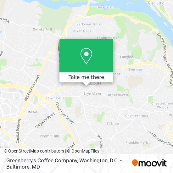 Greenberry's Coffee Company map