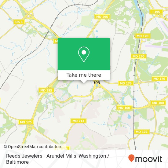 Reeds Jewelers - Arundel Mills map