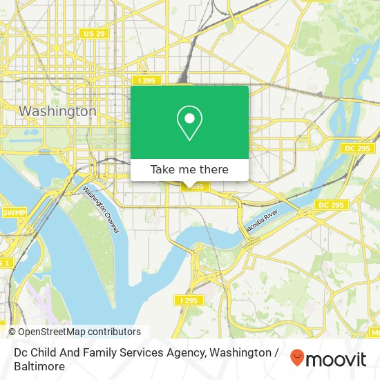 Dc Child And Family Services Agency map