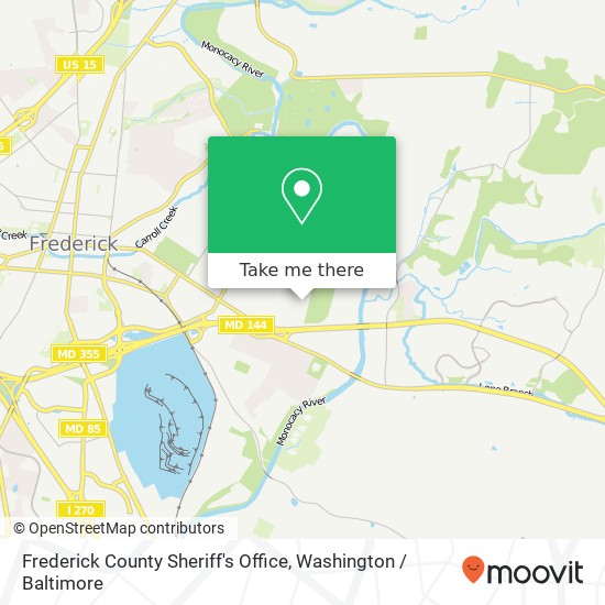 Frederick County Sheriff's Office map