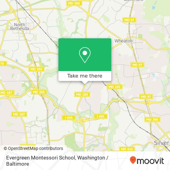 Mapa de Evergreen Montessori School