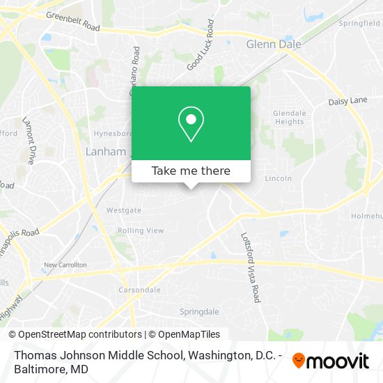 Thomas Johnson Middle School map