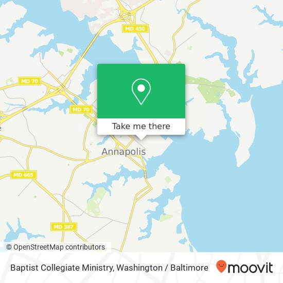 Mapa de Baptist Collegiate Ministry