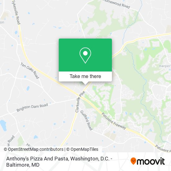 Mapa de Anthony's Pizza And Pasta
