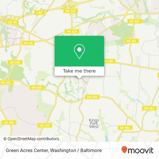 Green Acres Center map