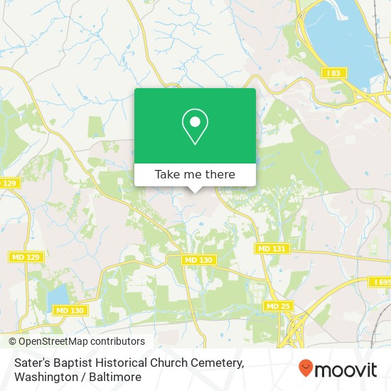 Sater's Baptist Historical Church Cemetery map