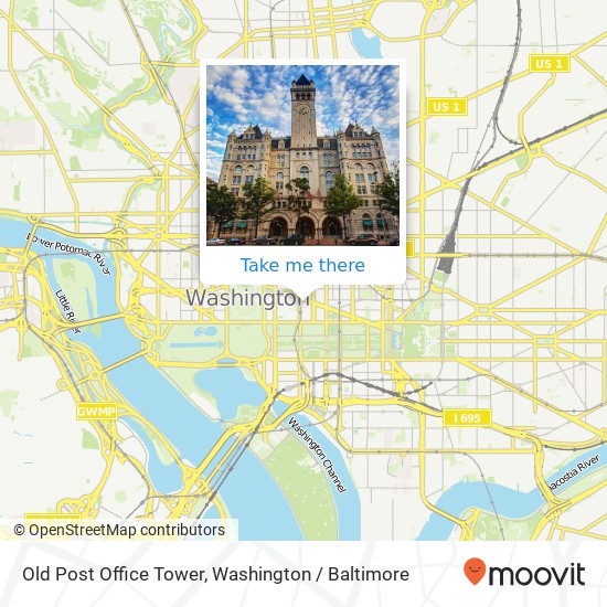 Old Post Office Tower map