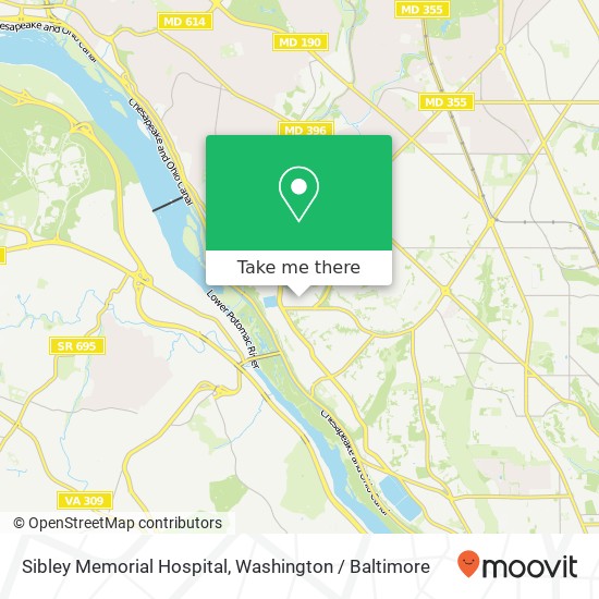 Mapa de Sibley Memorial Hospital