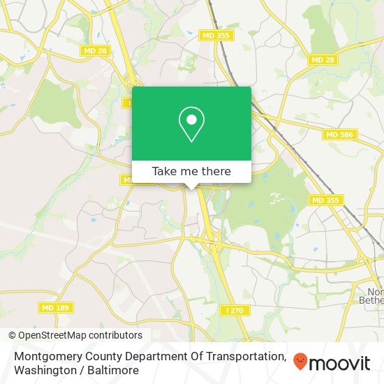 Mapa de Montgomery County Department Of Transportation