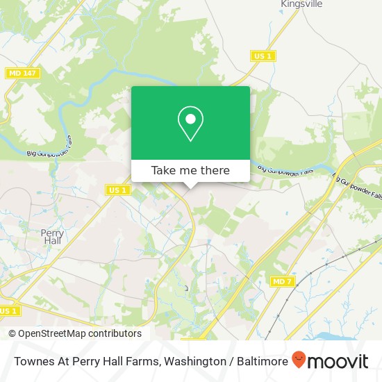 Mapa de Townes At Perry Hall Farms