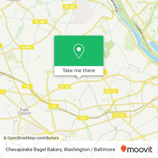 Mapa de Chesapeake Bagel Bakery