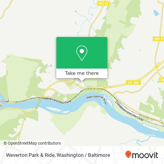 Weverton Park & Ride map