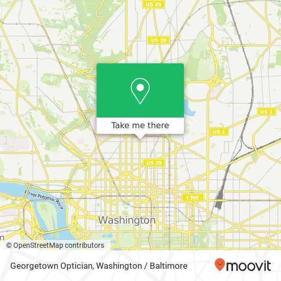 Georgetown Optician map