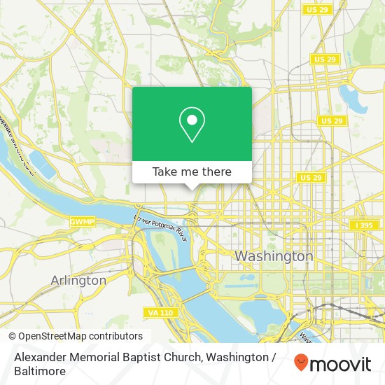 Alexander Memorial Baptist Church map