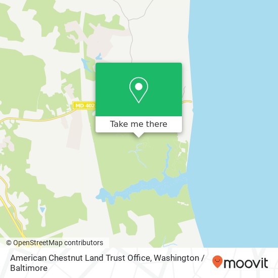 American Chestnut Land Trust Office map