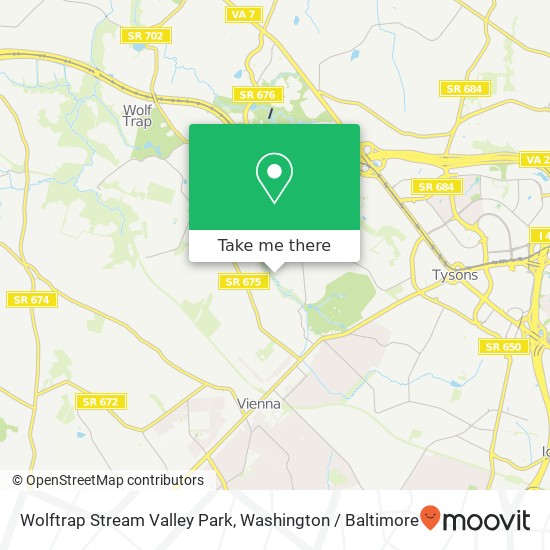 Mapa de Wolftrap Stream Valley Park