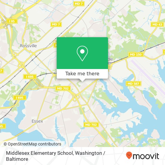 Middlesex Elementary School map