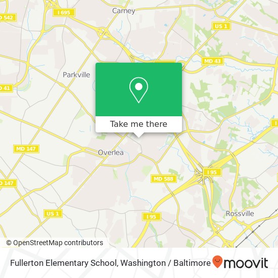 Mapa de Fullerton Elementary School