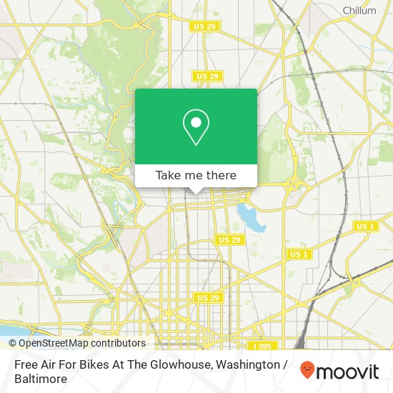 Mapa de Free Air For Bikes At The Glowhouse
