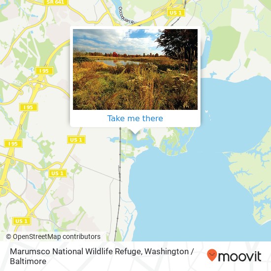 Marumsco National Wildlife Refuge map