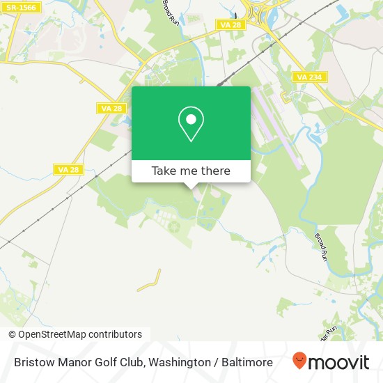 Bristow Manor Golf Club map