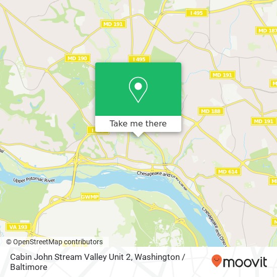 Mapa de Cabin John Stream Valley Unit 2