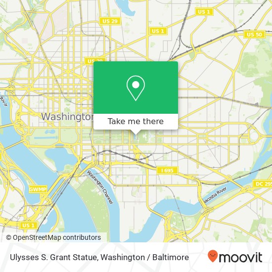 Ulysses S. Grant Statue map