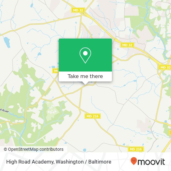 High Road Academy map