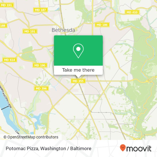 Potomac Pizza map