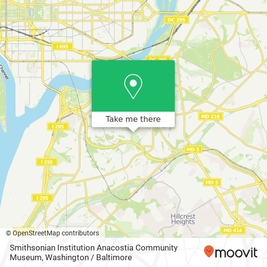 Mapa de Smithsonian Institution Anacostia Community Museum
