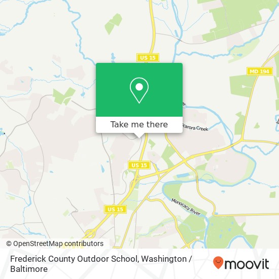 Mapa de Frederick County Outdoor School