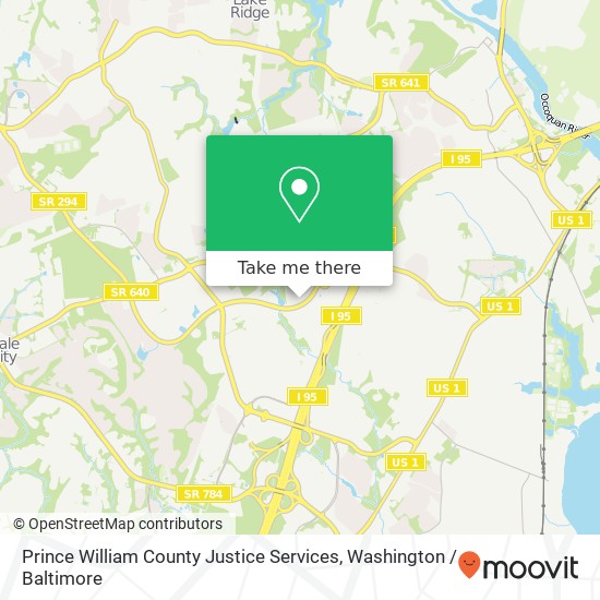 Prince William County Justice Services map