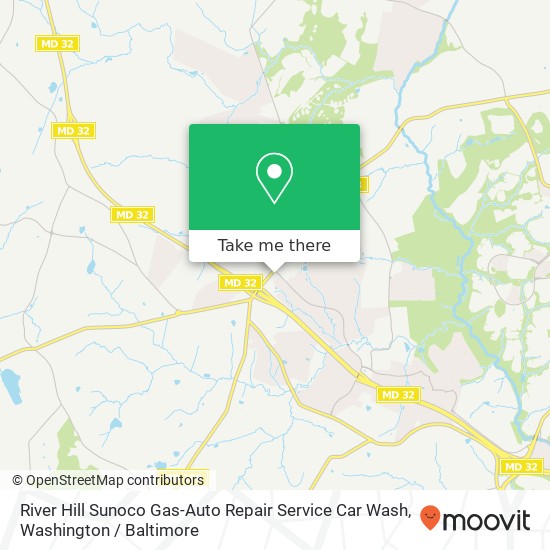 River Hill Sunoco Gas-Auto Repair Service Car Wash map