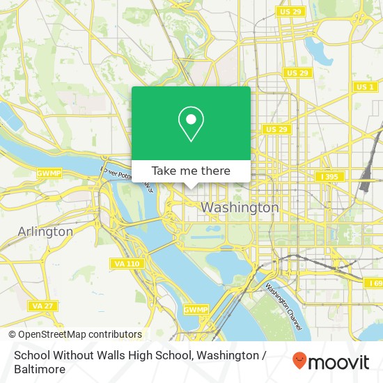 Mapa de School Without Walls High School
