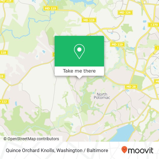 Mapa de Quince Orchard Knolls