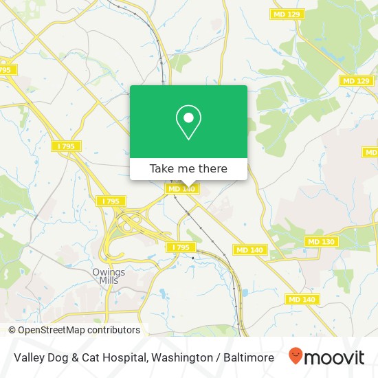 Mapa de Valley Dog & Cat Hospital