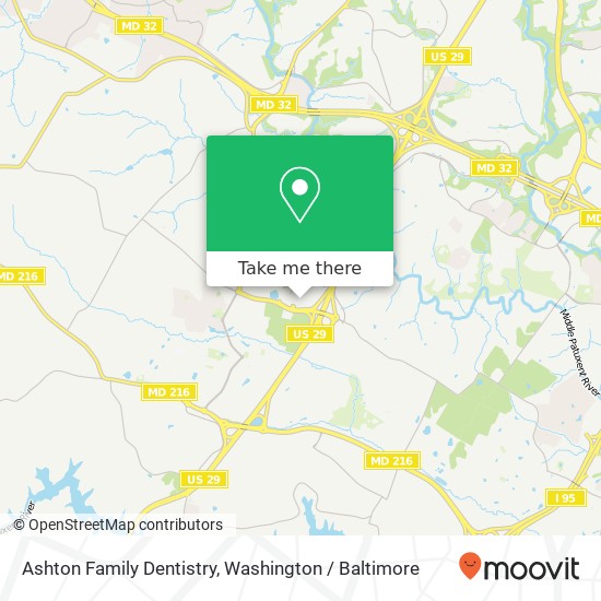 Mapa de Ashton Family Dentistry