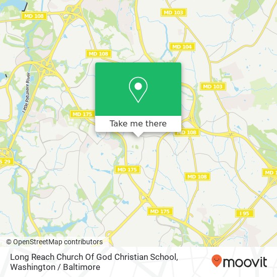 Long Reach Church Of God Christian School map